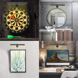 VIGMOJ Wireless Picture Light Battery Operated,Rechargeable Painting Light with Remote Control,Metal Art Display Lamp,3 Modes,Dimmable Dartboard Light with Timer for Frame Picture Gallery,300LM VIGMOJ Wireless Picture Light Battery Operated,Rechargeable Painting Light with Remote Control,Metal Art Display Lamp,3 Modes,Dimmable Dartboard Light with Timer for Frame Picture Gallery,300LM