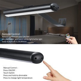 VIGMOJ Wireless Picture Light Battery Operated,Rechargeable Painting Light with Remote Control,Metal Art Display Lamp,3 Modes,Dimmable Dartboard Light with Timer for Frame Picture Gallery,300LM VIGMOJ Wireless Picture Light Battery Operated,Rechargeable Painting Light with Remote Control,Metal Art Display Lamp,3 Modes,Dimmable Dartboard Light with Timer for Frame Picture Gallery,300LM