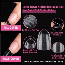 UNA GELLA Short Oval Almond Fake Nails 504pcs Press on Nails Pre-shape Short Almond Round Gel Nail Tips for Full Cover Acrylic False Nails For Nail Extension Home DIY Salon 12 Sizes False Gelly Tips UNA GELLA Short Oval Almond Fake Nails 504pcs Press on Nails Pre-shape Short Almond Round Gel Nail Tips for Full Cover Acrylic False Nails For Nail Extension Home DIY Salon 12 Sizes False Gelly Tips