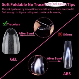 UNA GELLA Short Almond Round Fake Nails 216pcs Almond Press on Nails Pre-shape Oval Gel Nail Tips for Full Cover Acrylic Short Round Nails For Nails tips Extension 12 Sizes UNA GELLA Short Almond Round Fake Nails 216pcs Almond Press on Nails Pre-shape Oval Gel Nail Tips for Full Cover Acrylic Short Round Nails For Nails tips Extension 12 Sizes