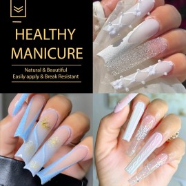 UNA GELLA Soft Gel Nail Tips Long Pre-file | 240 Square Gel Tips XXL | Full Cover No C Curve Extra Long Full Cover Tapered Square Nails Extension Home DIY Salon with Box UNA GELLA Soft Gel Nail Tips Long Pre-file | 240 Square Gel Tips XXL | Full Cover No C Curve Extra Long Full Cover Tapered Square Nails Extension Home DIY Salon with Box