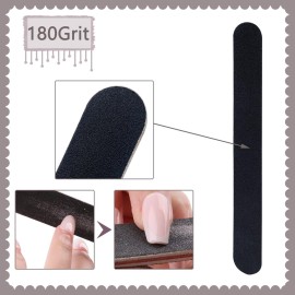 20 Pack 100/180 Grit Nail Files, Black Professional Reusable Emery Boards Nail File, Manicure Tool Suitable for Both Acrylic and Natural Nails 20 Pack 100/180 Grit Nail Files, Black Professional Reusable Emery Boards Nail File, Manicure Tool Suitable for Both Acrylic and Natural Nails