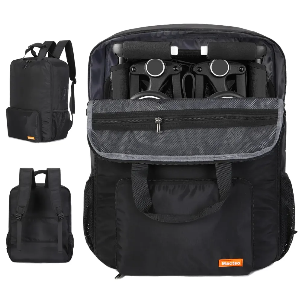 Mactso Stroller Travel Bag Compatible with GB Pockit and GB Pockit Air Plus All Terrain, Lightweight Stroller Travel Backpack for Airplane (Black, M) Mactso Stroller Travel Bag Compatible with GB Pockit and GB Pockit Air Plus All Terrain, Lightweight Stroller Travel Backpack for Airplane (Black, M)