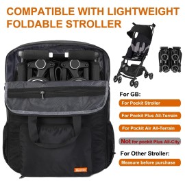 Mactso Stroller Travel Bag Compatible with GB Pockit and GB Pockit Air Plus All Terrain, Lightweight Stroller Travel Backpack for Airplane (Black, M) Mactso Stroller Travel Bag Compatible with GB Pockit and GB Pockit Air Plus All Terrain, Lightweight Stroller Travel Backpack for Airplane (Black, M)