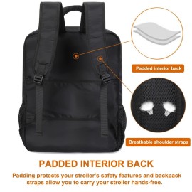 Mactso Stroller Travel Bag Compatible with GB Pockit and GB Pockit Air Plus All Terrain, Lightweight Stroller Travel Backpack for Airplane (Black, M) Mactso Stroller Travel Bag Compatible with GB Pockit and GB Pockit Air Plus All Terrain, Lightweight Stroller Travel Backpack for Airplane (Black, M)