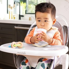 Munchkin Cest Silicone! Open Training Cup with Straw for Babies and Toddlers 6 Months+, 4 Ounce, 1 Pack, Coral