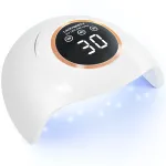 LadyMisty 72W UV LED Nail Lamp Light Dryer for Nails Gel Polish with 18 Beads 3 Timer Setting & LCD Touch Display Screen, Auto Sensor, Professional Nails, White