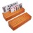 Iswabard Card Deck Stand Set of 2 Playing Cards Holder for Kids Elder Wood Racks Tray for Organizing on Game Bridge Adults Uno Skipbo 5 Crowns(Orange)