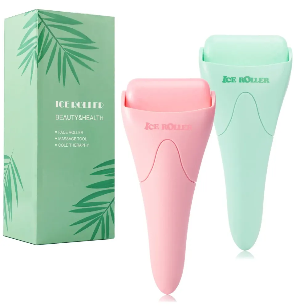2 Pack Ice Roller for Face and Body Massage, Facial Roller Skin Care Tool for Reduce Wrinkles and Puffiness, Migraine Pain Relief and Skin Tighten, Cold Therapy for Cooling and Calming.(Pink+Green) 2 Pack Ice Roller for Face and Body Massage, Facial Roller Skin Care Tool for Reduce Wrinkles and Puffiness, Migraine Pain Relief and Skin Tighten, Cold Therapy for Cooling and Calming.(Pink+Green)