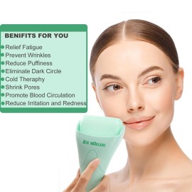 2 Pack Ice Roller for Face and Body Massage, Facial Roller Skin Care Tool for Reduce Wrinkles and Puffiness, Migraine Pain Relief and Skin Tighten, Cold Therapy for Cooling and Calming.(Pink+Green) 2 Pack Ice Roller for Face and Body Massage, Facial Roller Skin Care Tool for Reduce Wrinkles and Puffiness, Migraine Pain Relief and Skin Tighten, Cold Therapy for Cooling and Calming.(Pink+Green)