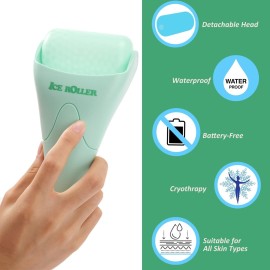 2 Pack Ice Roller for Face and Body Massage, Facial Roller Skin Care Tool for Reduce Wrinkles and Puffiness, Migraine Pain Relief and Skin Tighten, Cold Therapy for Cooling and Calming.(Pink+Green) 2 Pack Ice Roller for Face and Body Massage, Facial Roller Skin Care Tool for Reduce Wrinkles and Puffiness, Migraine Pain Relief and Skin Tighten, Cold Therapy for Cooling and Calming.(Pink+Green)