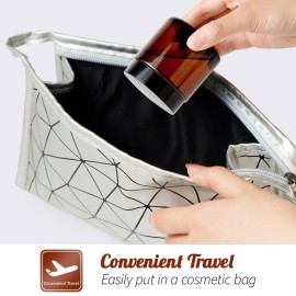 4oz Jars with Lids, Hoa Kinh 12 Pack Amber Glass Jars with Lids Empty Cosmetic Containers Round Airtight Glass Jar with Inner Liners and black Lid for Storing Lotions, Powders, and Ointments