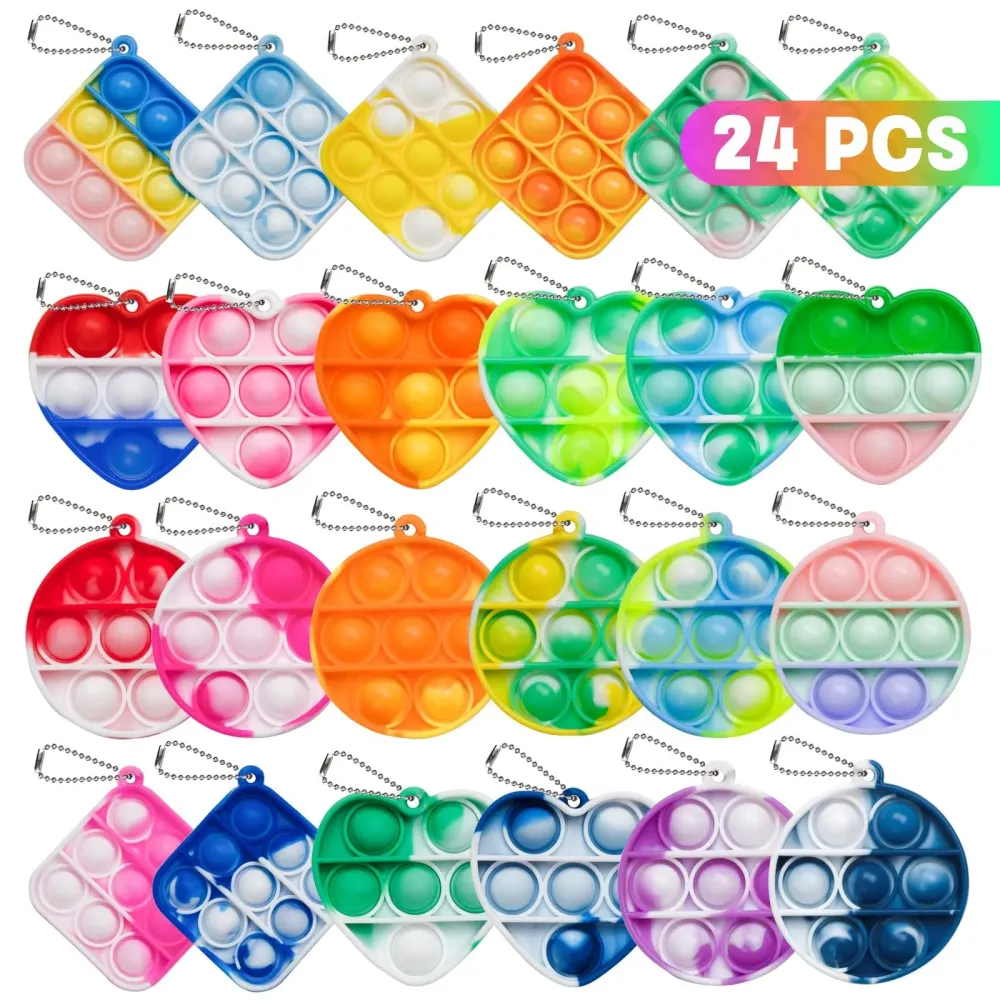 Pop Fidget Toys Bulk Its 24 Pack Party Favors for Kids 3 Shape Mini Pop Keychain It Fidget Toy Fidgets for Kids Classroom Small Prizes School End of Year Student Gifts Birthday Goodie Bag Stuffers Pop Fidget Toys Bulk Its 24 Pack Party Favors for Kids 3 Shape Mini Pop Keychain It Fidget Toy Fidgets for Kids Classroom Small Prizes School End of Year Student Gifts Birthday Goodie Bag Stuffers