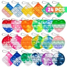 Pop Fidget Toys Bulk Its 24 Pack Party Favors for Kids 3 Shape Mini Pop Keychain It Fidget Toy Fidgets for Kids Classroom Small Prizes School End of Year Student Gifts Birthday Goodie Bag Stuffers Pop Fidget Toys Bulk Its 24 Pack Party Favors for Kids 3 Shape Mini Pop Keychain It Fidget Toy Fidgets for Kids Classroom Small Prizes School End of Year Student Gifts Birthday Goodie Bag Stuffers