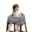 Dual-Belt Baby High Chair Cover, Upgrade Version, for Wooden or Restaurant High Chair, Sturdy and Robust Material, Waterproof Washable Stain and Slip Resistant, Gray