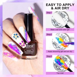 MIZHSE 12PCS Marble Nail Polish, Blooming Gel Marble Ink for Nails Gold Blue Purple Nail Ink Watercolor Magic Blossom Gel Nail Polish for Nail Salon Home DIY MIZHSE 12PCS Marble Nail Polish, Blooming Gel Marble Ink for Nails Gold Blue Purple Nail Ink Watercolor Magic Blossom Gel Nail Polish for Nail Salon Home DIY