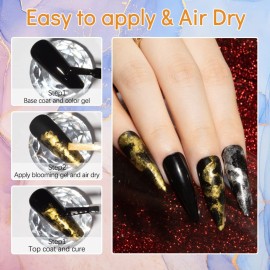 MIZHSE 12PCS Marble Nail Polish, Blooming Gel Marble Ink for Nails Gold Blue Purple Nail Ink Watercolor Magic Blossom Gel Nail Polish for Nail Salon Home DIY MIZHSE 12PCS Marble Nail Polish, Blooming Gel Marble Ink for Nails Gold Blue Purple Nail Ink Watercolor Magic Blossom Gel Nail Polish for Nail Salon Home DIY