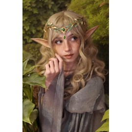 MOSTORY Renaissance Fairy Flower Crown - Elf Crown Woodland Headpiece Handmade Forest Leaf Circlet for Ren Faire Costume Women Halloween Cosplay Photo Shoot MOSTORY Renaissance Fairy Flower Crown - Elf Crown Woodland Headpiece Handmade Forest Leaf Circlet for Ren Faire Costume Women Halloween Cosplay Photo Shoot