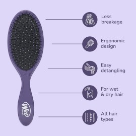 Wet Brush Original Detangler Hair Brush, Amazon Exclusive Purple - Ultra-Soft IntelliFlex Bristles - Detangling Hairbrush Glides Through Tangles For Wet, Dry & Damaged Hair - Women, & Men Wet Brush Original Detangler Hair Brush, Amazon Exclusive Purple - Ultra-Soft IntelliFlex Bristles - Detangling Hairbrush Glides Through Tangles For Wet, Dry & Damaged Hair - Women, & Men