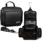 AvaJex Extra Large Hanging Travel Toiletry Bag for Men and Women - Cosmetic Travel Bag With Shoulder Strap - Waterproof Hygiene Bag with Metal Xxl Swivel Hook and 19 Compartments for Toiletries