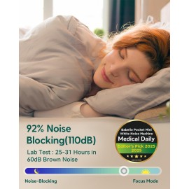 Babelio White Noise Sound Machine for Adults Kids Baby, Travel Sound Machine for Sleep, Mini and Portable, 15 Non-looping Sounds, Timer, Memory Function, Easy to Pocket and Travel White Babelio White Noise Sound Machine for Adults Kids Baby, Travel Sound Machine for Sleep, Mini and Portable, 15 Non-looping Sounds, Timer, Memory Function, Easy to Pocket and Travel White