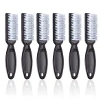 SQULIGT 6Pcs Handle Grip Nail Brush, Hand Fingernail Cleaner Brush Manicure Tools Scrub Cleaning Brushes for Toes and Nails (Black)
