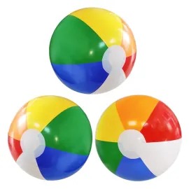 Lamnhin 16\'\' Beach Balls for Kids - 3 Pack Beach Ball Bulk Inflatable Pool Beach Balls Bulk Hawaiian Tropical Theme Party Decorations Favors Supplies