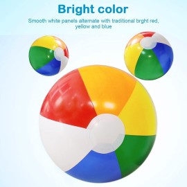 Lamnhin 16\'\' Beach Balls for Kids - 3 Pack Beach Ball Bulk Inflatable Pool Beach Balls Bulk Hawaiian Tropical Theme Party Decorations Favors Supplies