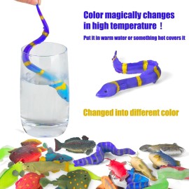 12 Pack Color Changing Sea Animal Toys,Change Color Ocean Animals,Mold Free Bath Toys for Toddlers Kids Ages 4-8,Water Table Toys,Floating Fish,Sea Creatures Themed Party Supplies,Goodie Bags Fillers 12 Pack Color Changing Sea Animal Toys,Change Color Ocean Animals,Mold Free Bath Toys for Toddlers Kids Ages 4-8,Water Table Toys,Floating Fish,Sea Creatures Themed Party Supplies,Goodie Bags Fillers