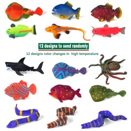 12 Pack Color Changing Sea Animal Toys,Change Color Ocean Animals,Mold Free Bath Toys for Toddlers Kids Ages 4-8,Water Table Toys,Floating Fish,Sea Creatures Themed Party Supplies,Goodie Bags Fillers 12 Pack Color Changing Sea Animal Toys,Change Color Ocean Animals,Mold Free Bath Toys for Toddlers Kids Ages 4-8,Water Table Toys,Floating Fish,Sea Creatures Themed Party Supplies,Goodie Bags Fillers