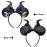 RAZKO Minnie Ears Headband, Sequin Devil Horn Mouse Ears for Women Girls - Flaming Maleficent