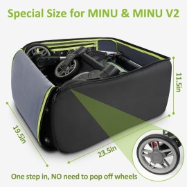 YOREPEK Padded Stroller Bag for Airplane Travel - Compatible with UPPAbaby MINU V2 & MINU, Gate Check Bag Backpack with Large Inner Mesh Pocket, Sturdy Stroller Storage Bag for Accessories