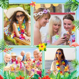 AMAZING TIME 150 Count Hawaiian Lei Bulk, Tropical Luau Hawaii Theme Silk Flower Necklace, Party Favors for Beach Holiday Wedding Birthday Party, Aloha Summer Party Decorations AMAZING TIME 150 Count Hawaiian Lei Bulk, Tropical Luau Hawaii Theme Silk Flower Necklace, Party Favors for Beach Holiday Wedding Birthday Party, Aloha Summer Party Decorations