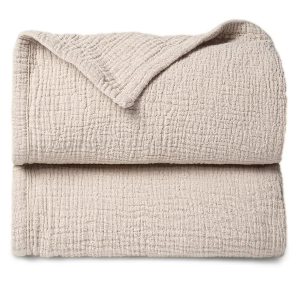 Lulu moon Muslin Quilt Blanket, Crib Blanket for Baby and Toddler,47x47 Inches(Ivory) Lulu moon Muslin Quilt Blanket, Crib Blanket for Baby and Toddler,47x47 Inches(Ivory)