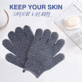 Yiclick Heavy Exfoliating Gloves, Exfoliating Body Scrubber for Bath Shower Exfoliation, Body Scrub Exfoliator for Dead Skin Remover, Exfoliate Sponge Loofah Washcloth Mitt Men Women Yiclick Heavy Exfoliating Gloves, Exfoliating Body Scrubber for Bath Shower Exfoliation, Body Scrub Exfoliator for Dead Skin Remover, Exfoliate Sponge Loofah Washcloth Mitt Men Women