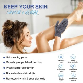 Yiclick Heavy Exfoliating Gloves, Exfoliating Body Scrubber for Bath Shower Exfoliation, Body Scrub Exfoliator for Dead Skin Remover, Exfoliate Sponge Loofah Washcloth Mitt Men Women Yiclick Heavy Exfoliating Gloves, Exfoliating Body Scrubber for Bath Shower Exfoliation, Body Scrub Exfoliator for Dead Skin Remover, Exfoliate Sponge Loofah Washcloth Mitt Men Women