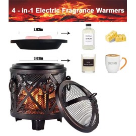 Dicimi Wax Melt Warmer,4-in-1 Electric Wax Melter,Oil Burner,Fireplace Wax Warmers, for Home Office Bedroom Aromatherapy Present and Decorations (Bronze, Fireplace Stove) Dicimi Wax Melt Warmer,4-in-1 Electric Wax Melter,Oil Burner,Fireplace Wax Warmers, for Home Office Bedroom Aromatherapy Present and Decorations (Bronze, Fireplace Stove)