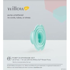 Willow Go - Hands Free Breast Pump - Diaphragm Set, 2 Ct, Pump Diaphragms for Spare Use or Replacement, Pair with Willow Go Wearable Breast Pump for Hands Free Pumping, BPA Free and Dishwasher Safe
