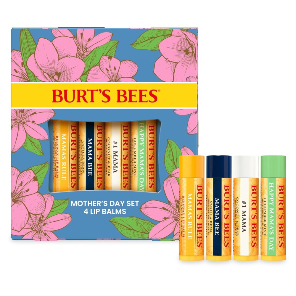 Burt\'s Bees Gifts Ideas - Balm Bouquet Lip Balm Set, Original Beeswax, Vanilla Bean, Cucumber Mint, Coconut & Pear Pack, Natural Origin Lip Treatment, 4 Tubes, 0.15 oz. Burt\'s Bees Gifts Ideas - Balm Bouquet Lip Balm Set, Original Beeswax, Vanilla Bean, Cucumber Mint, Coconut & Pear Pack, Natural Origin Lip Treatment, 4 Tubes, 0.15 oz.