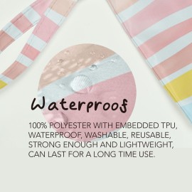 Fokongna Wet Dry Bag, Wet Bag for Swimsuit Travel Beach Bag, Diaper Bag Toiletry Bag Waterproof Large Makeup Bag, Zipper Pouch for Women Girls Sister Friends Wet Bag Starfish Sea Beach rainbow Gifts