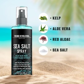 Viking Revolution Sea Salt Spray for Hair Men - Hair Texturizing Spray with Kelp, Aloe Vera and Red Algae Extract - Surf Spray to Add Volume and Texture Sea Salt Spray for Men Beach Hair Spray - 8.8oz Viking Revolution Sea Salt Spray for Hair Men - Hair Texturizing Spray with Kelp, Aloe Vera and Red Algae Extract - Surf Spray to Add Volume and Texture Sea Salt Spray for Men Beach Hair Spray - 8.8oz