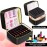DreamGenius Nail Polish Organizer Case Holds 42 Bottles, Portable Double-Layer Nail Polish Storage Bag with Adjustable Dividers for Manicure Tools, Black
