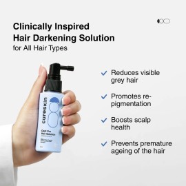 Cureskin Anti Grey Hair Serum | Reverses & Limits Hair Greying | Dark Pro Hair Solution Natural Hair Darkener Cureskin Anti Grey Hair Serum | Reverses & Limits Hair Greying | Dark Pro Hair Solution Natural Hair Darkener