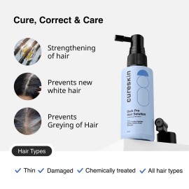 Cureskin Anti Grey Hair Serum | Reverses & Limits Hair Greying | Dark Pro Hair Solution Natural Hair Darkener Cureskin Anti Grey Hair Serum | Reverses & Limits Hair Greying | Dark Pro Hair Solution Natural Hair Darkener