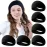 RITOPER Black Workout Yoga Headbands for Women,6 Pack Wide Elastic Thick Headbands for Running Athletic, Non Slip Stretchy Sweat Head Bands Hair Bands (Solid Headband)