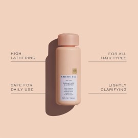 Kristin Ess Hair Signature Salon Sulfate Free Shampoo and Conditioner Set for Moisture, Frizz + Shine - Color Safe, Vegan, Paraben Free - Clarifying, Hydrating Damage Repair for Women - Pear Fragrance