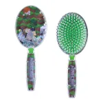 Minecraft Hair Brush With Magical Sparkling Cubes - Green Confetti Brush for Boys Ages 3+