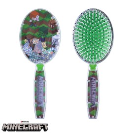 Minecraft Hair Brush With Magical Sparkling Cubes - Green Confetti Brush for Boys Ages 3+ Minecraft Hair Brush With Magical Sparkling Cubes - Green Confetti Brush for Boys Ages 3+