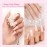 Saviland French Manicure Kit: French Tip Nail Stamp with White Gel Nail Polish Set, Jelly Silicone Nail Stamper Nail Stamper Kit for French Nails Home DIY Nail Salon