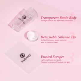 Saviland French Manicure Kit: French Tip Nail Stamp with White Gel Nail Polish Set, Jelly Silicone Nail Stamper Nail Stamper Kit for French Nails Home DIY Nail Salon Saviland French Manicure Kit: French Tip Nail Stamp with White Gel Nail Polish Set, Jelly Silicone Nail Stamper Nail Stamper Kit for French Nails Home DIY Nail Salon